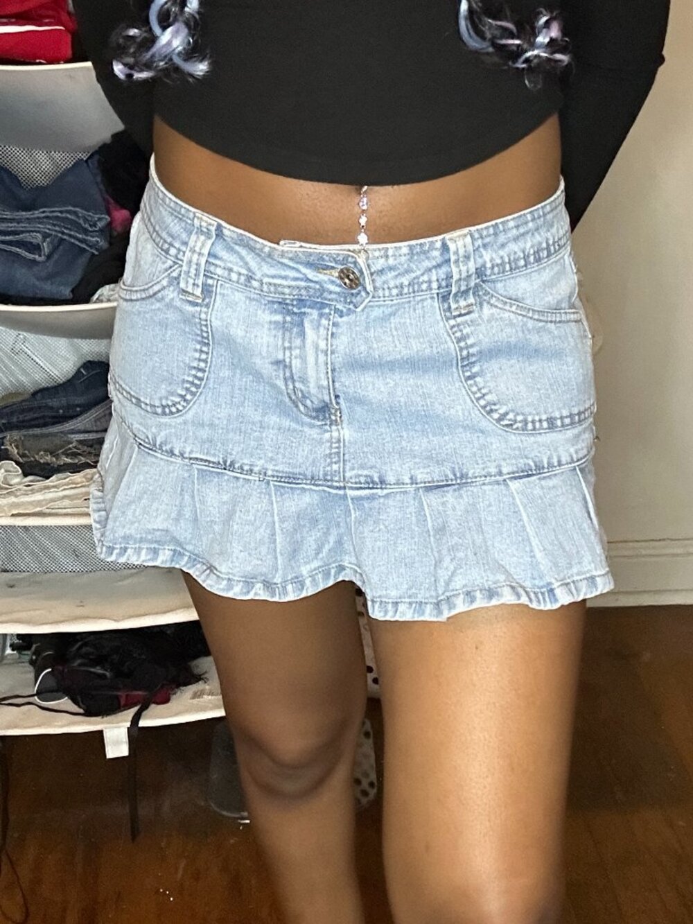 Vintage Denim Mini Skirt